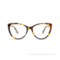 Trendy Full -Frame -Frauen rotes Acetat optische Rahmenbrillen